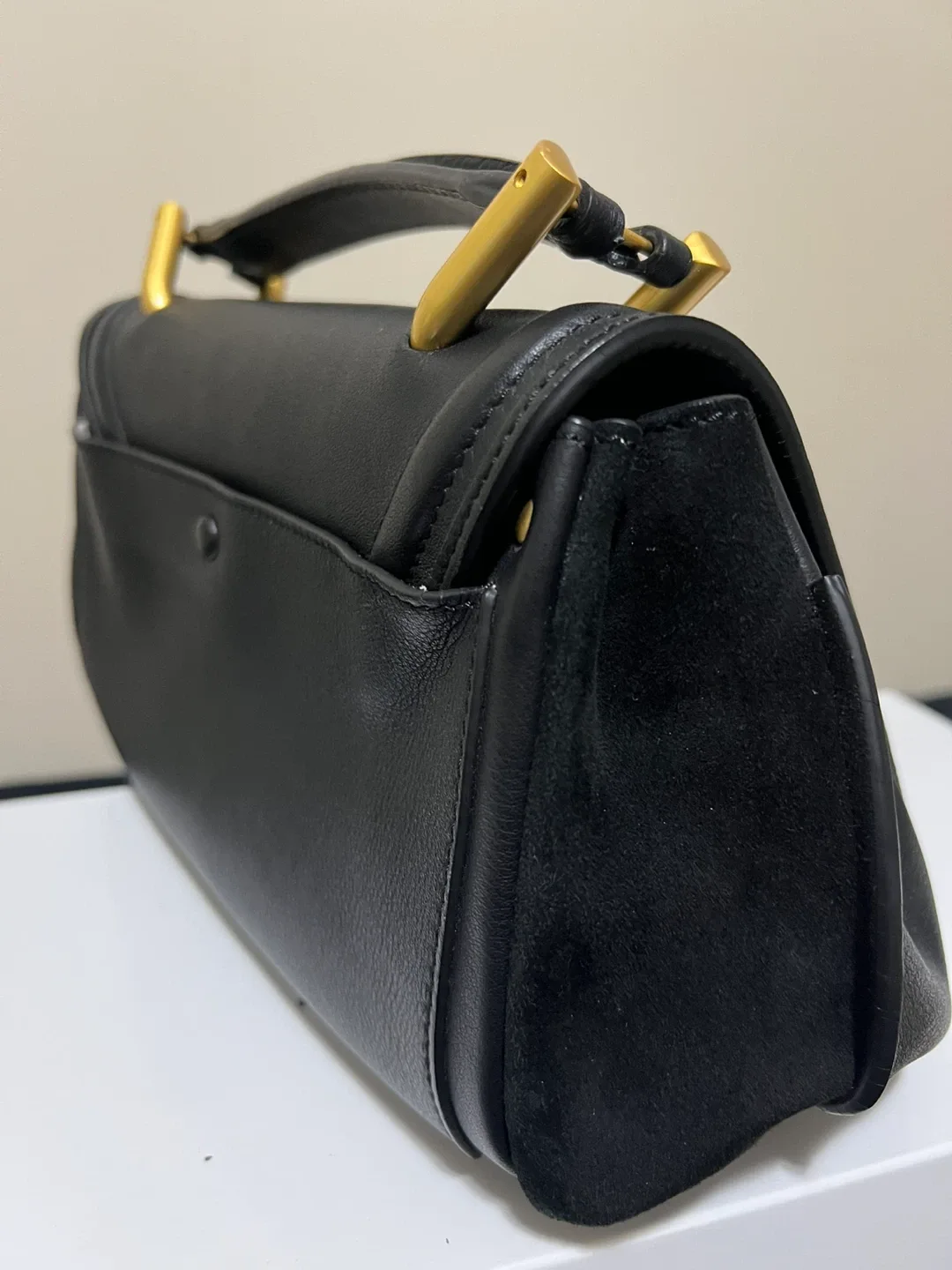 Black Leather Shoulder Bag image indicator(2)