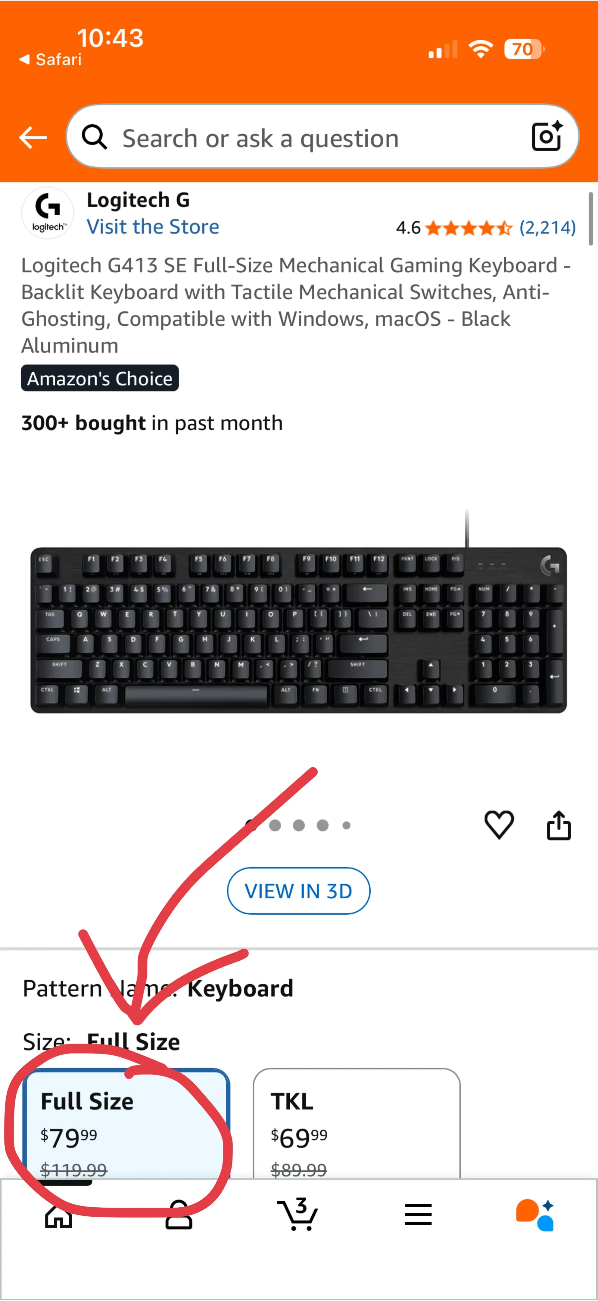 Logitech G915 Carbon Keyboard + free wireless mouse image indicator(6)