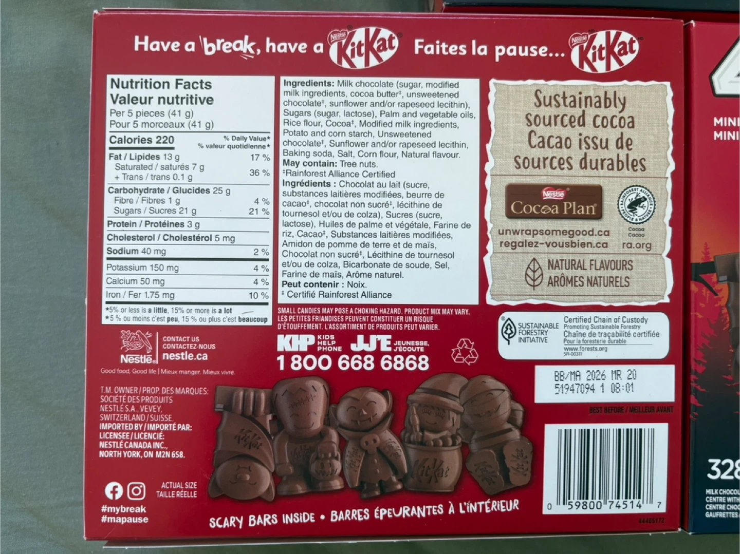 Nestlé KitKat Mini Bars - Scary Friends 328g- $10 for all 3 - photo 2