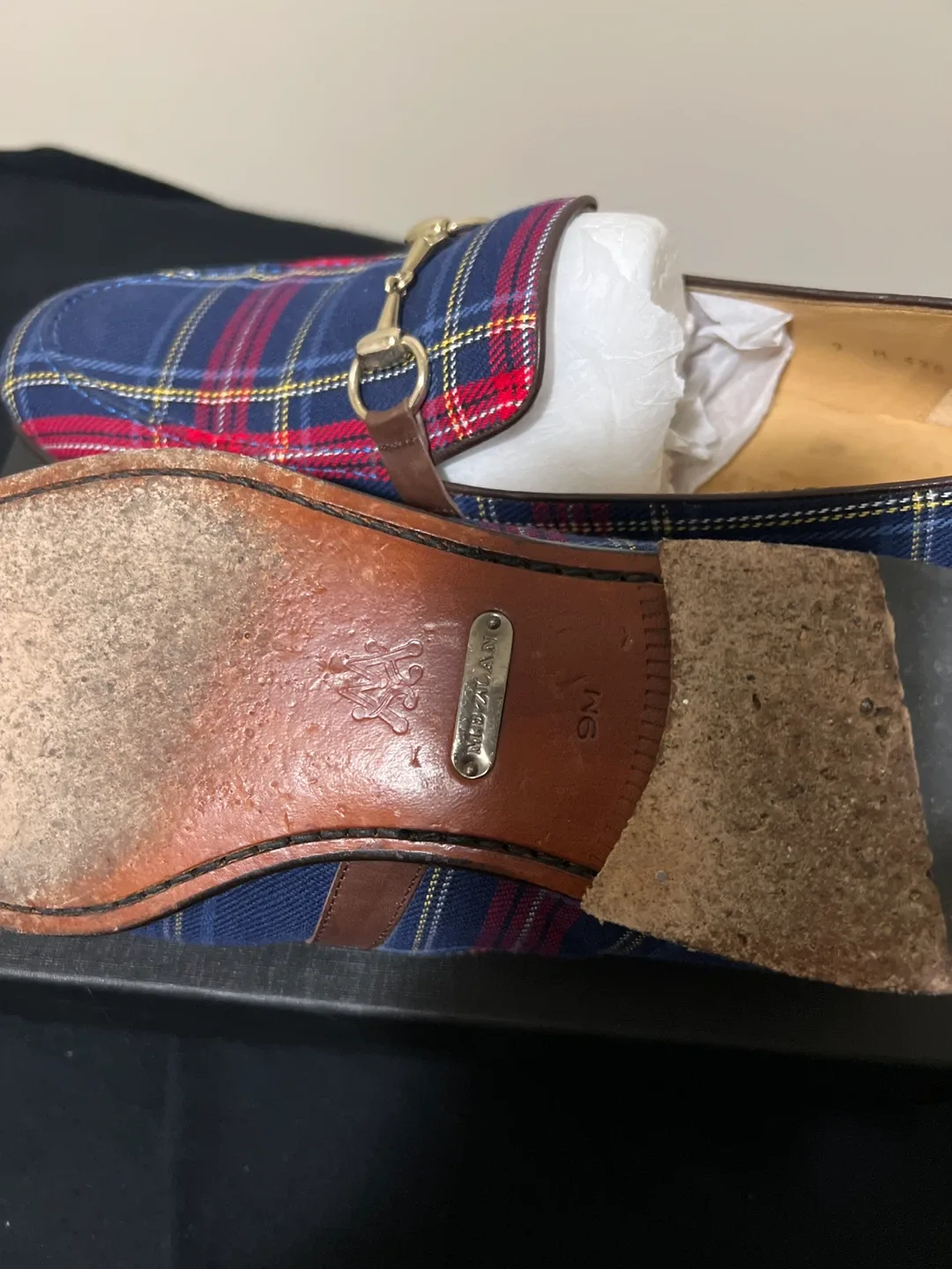 Mezlan Plaid Loafers for men Size 9M image indicator(4)