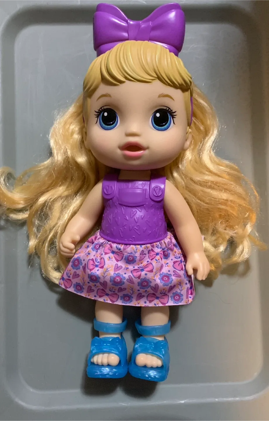 Baby Alive Doll - Blonde Hair, Purple Outfit