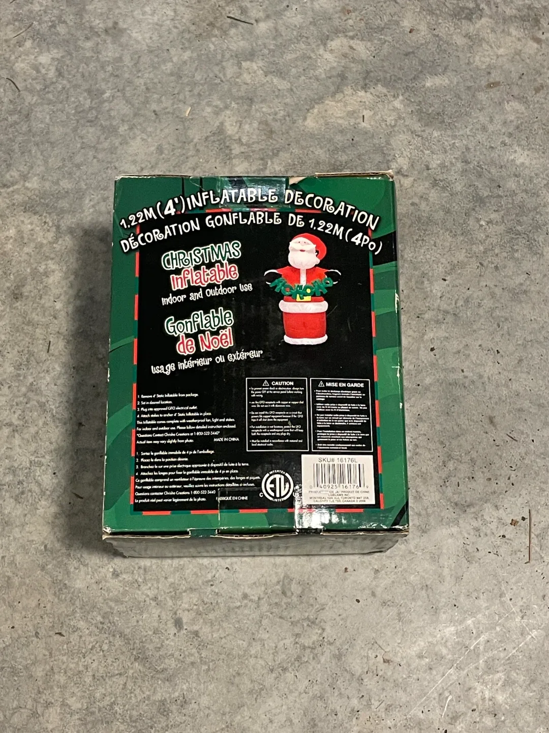 1.22M (4') Inflatable Christmas Santa Decoration