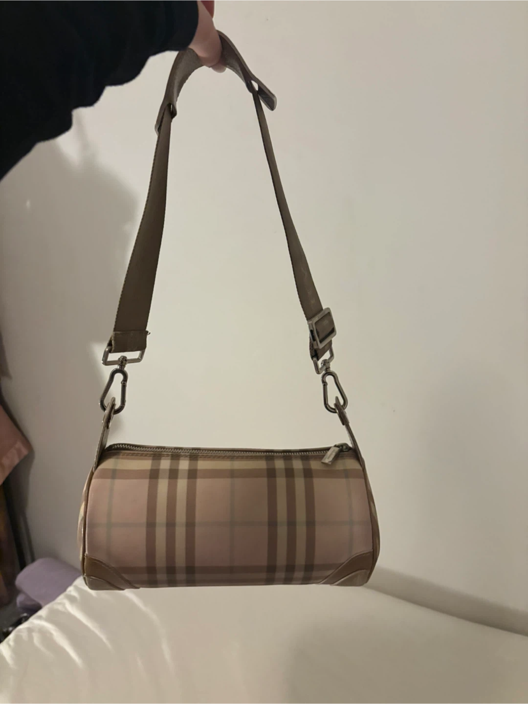 Burberry Pink Candy Check Shoulder Bag