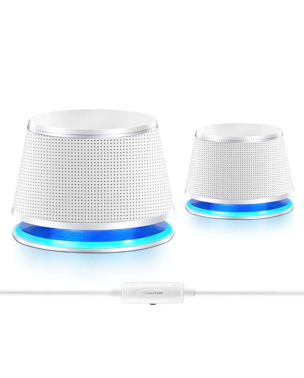 PC Laptop Desktop Multimedia Speakers, White