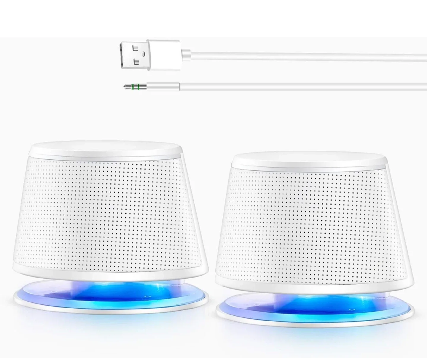 PC Laptop Desktop Multimedia Speakers, White image indicator(8)