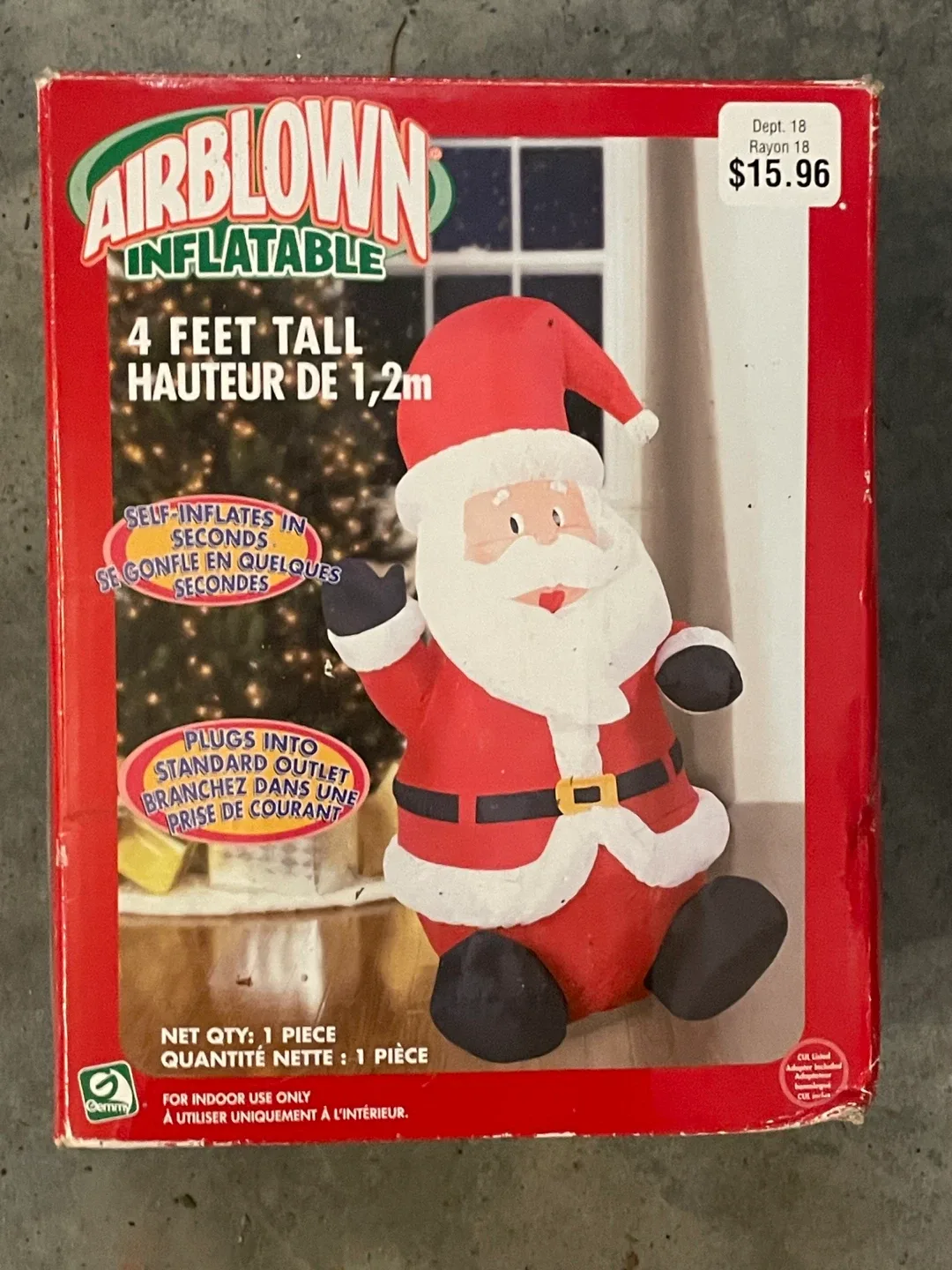Airblown Inflatable Santa - 4 Feet Tall