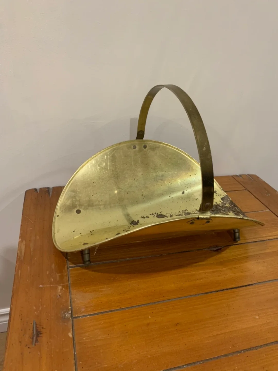 Vintage Brass Fireplace Log Holder