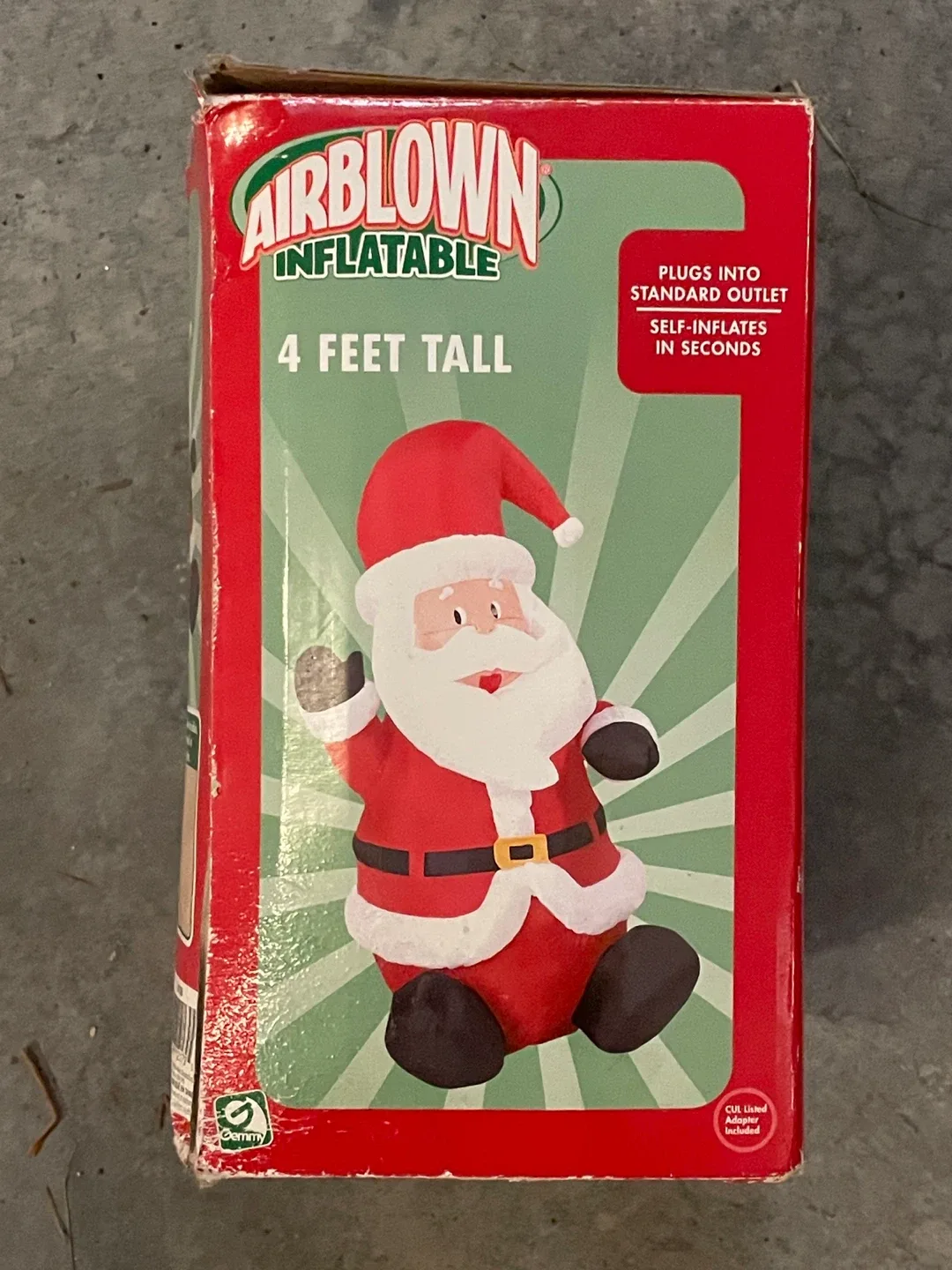 Gemmy Airblown Inflatable Santa - 4 Feet Tall