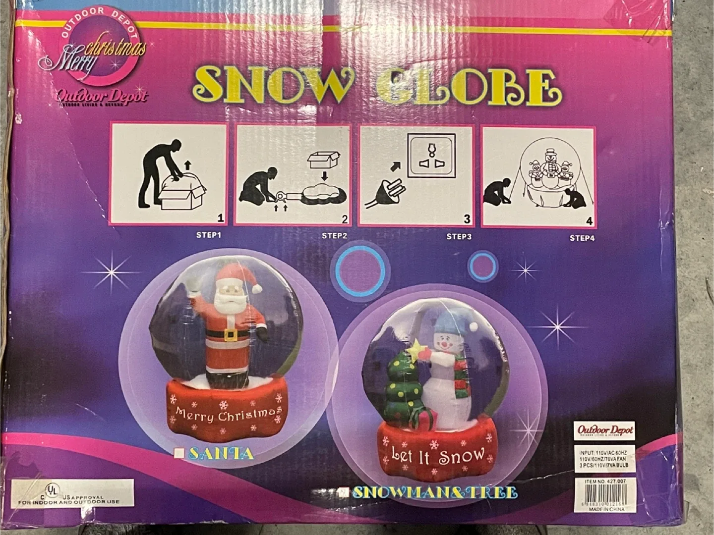 Outdoor Depot Snow Globe - Snowman & Tree image indicator(2)