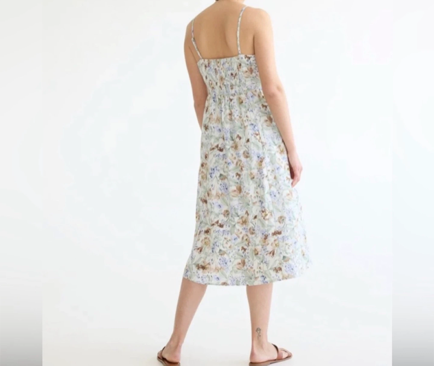 Sleeveless Midi Dress with Sweetheart Neckline - photo 4