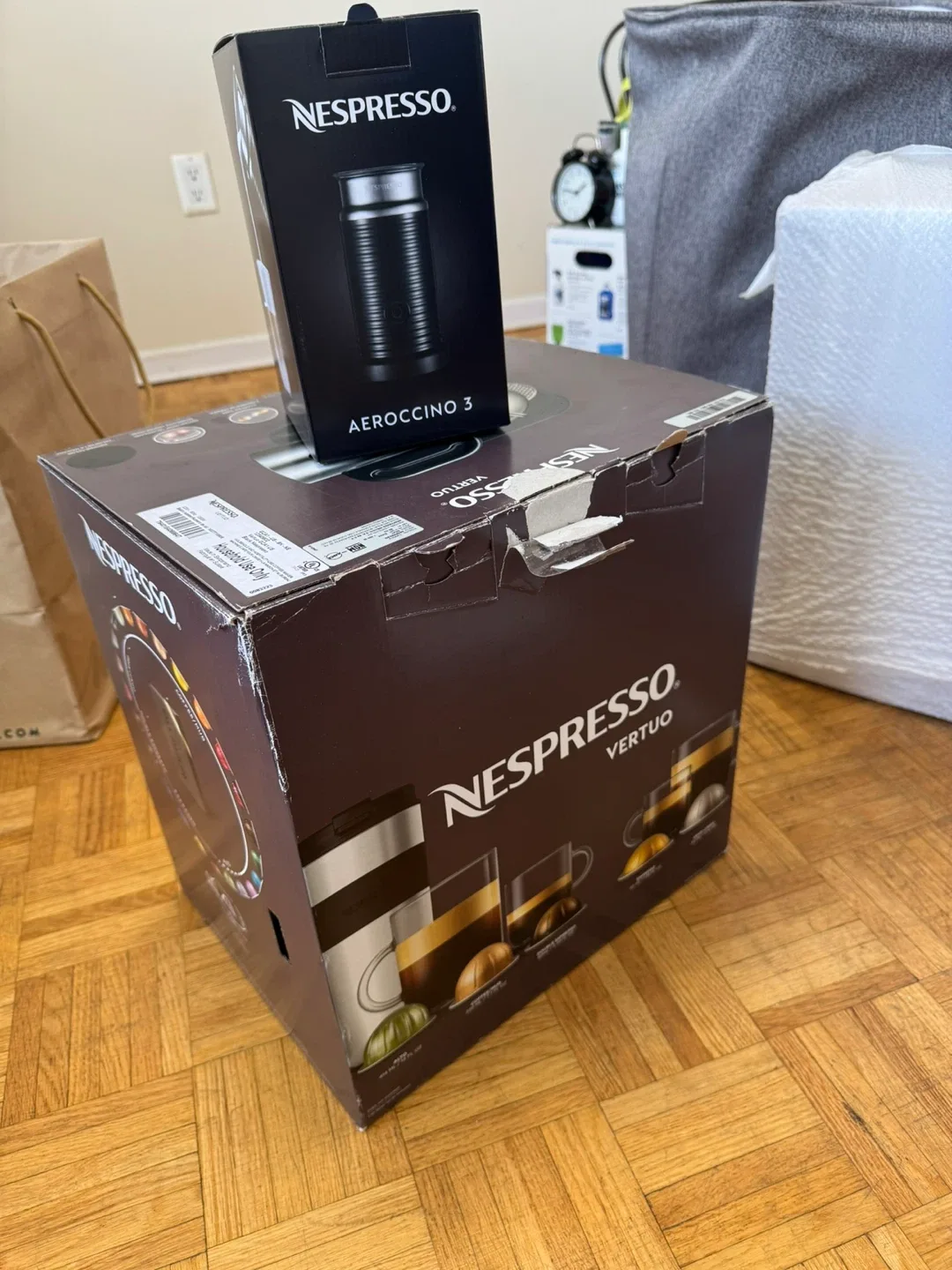 Nespresso Vertuo Coffee Machine with Aeroccino