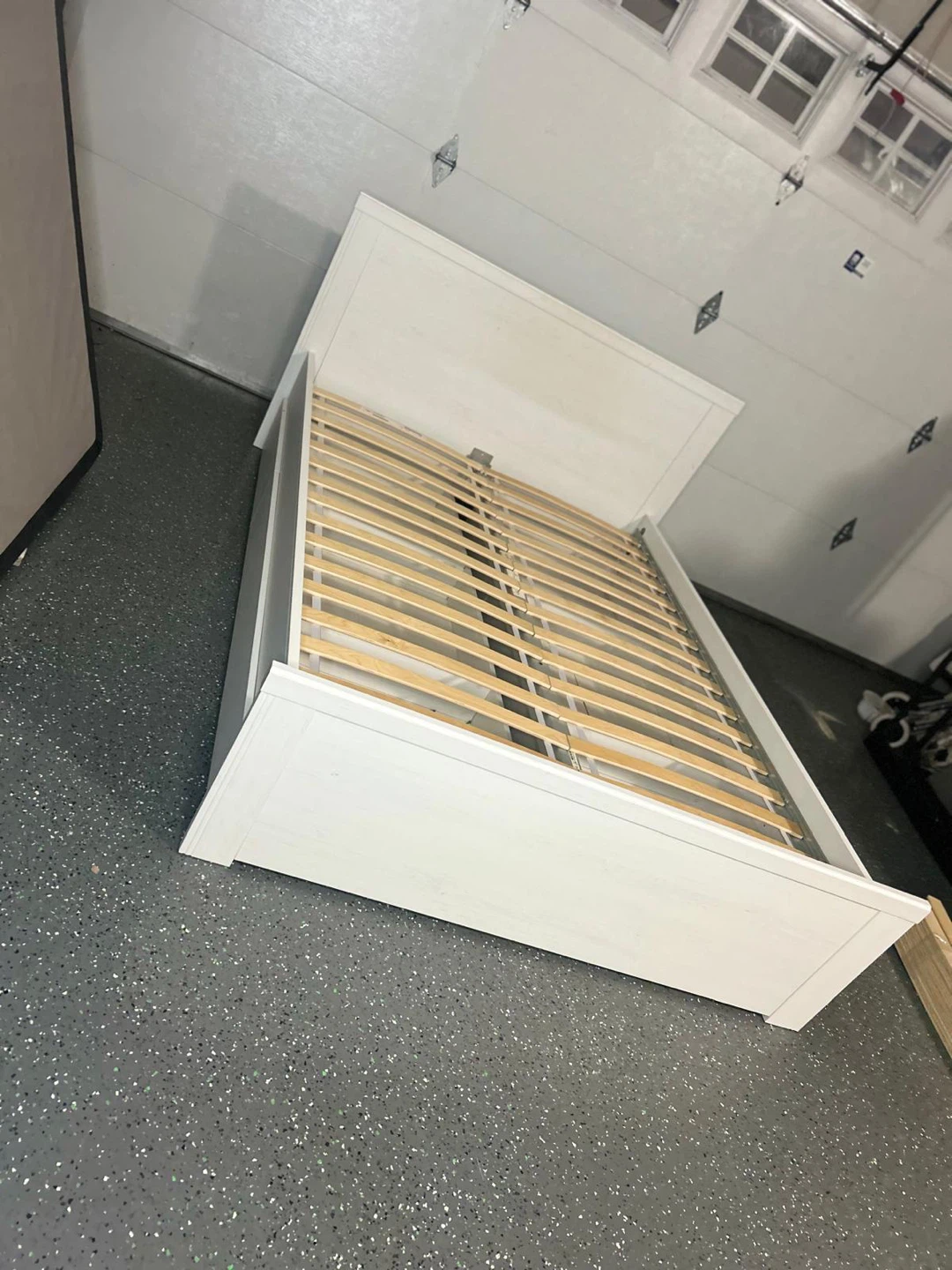 White Bed Frame with Storage Drawers - photo 4