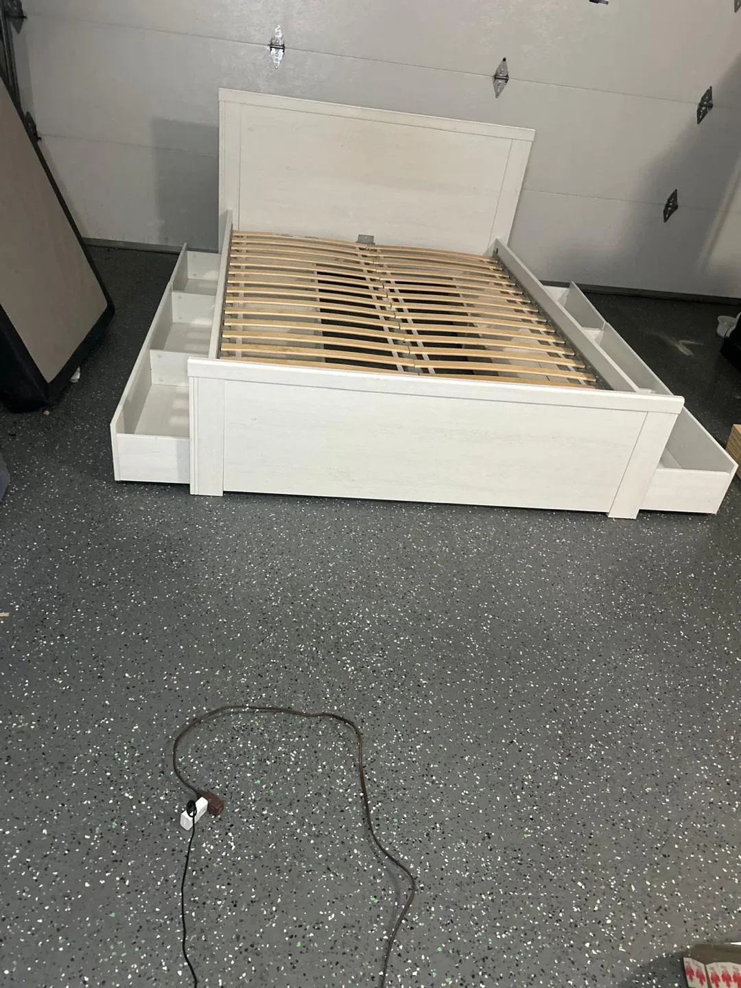 White Bed Frame with Storage Drawers image indicator(3)