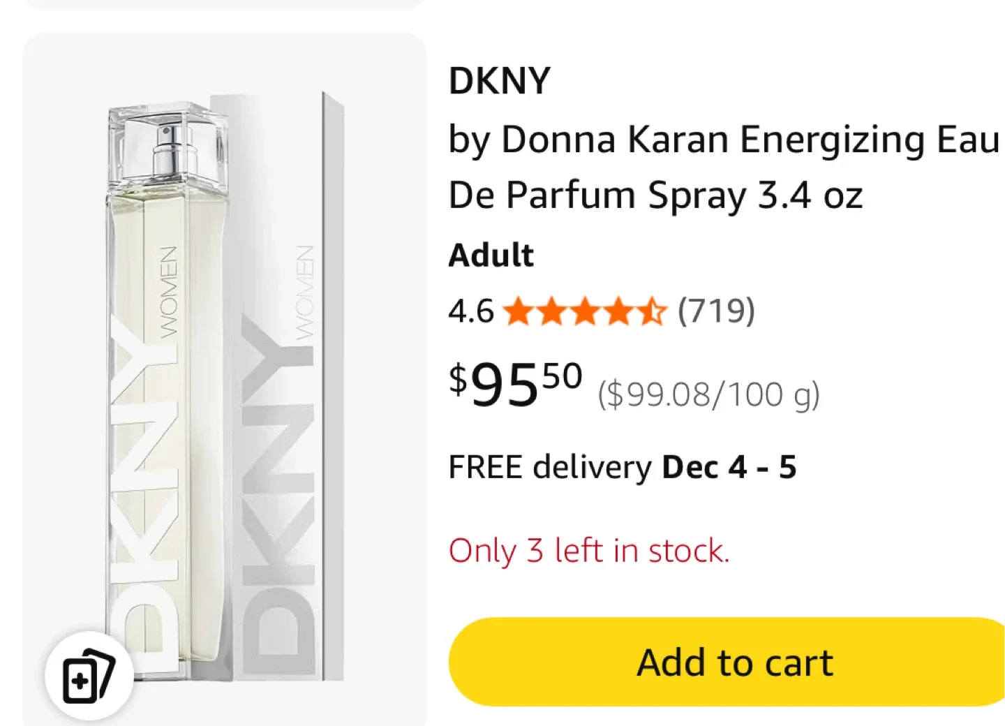 DKNY Energizing Eau De Parfum Spray 3.4 oz
