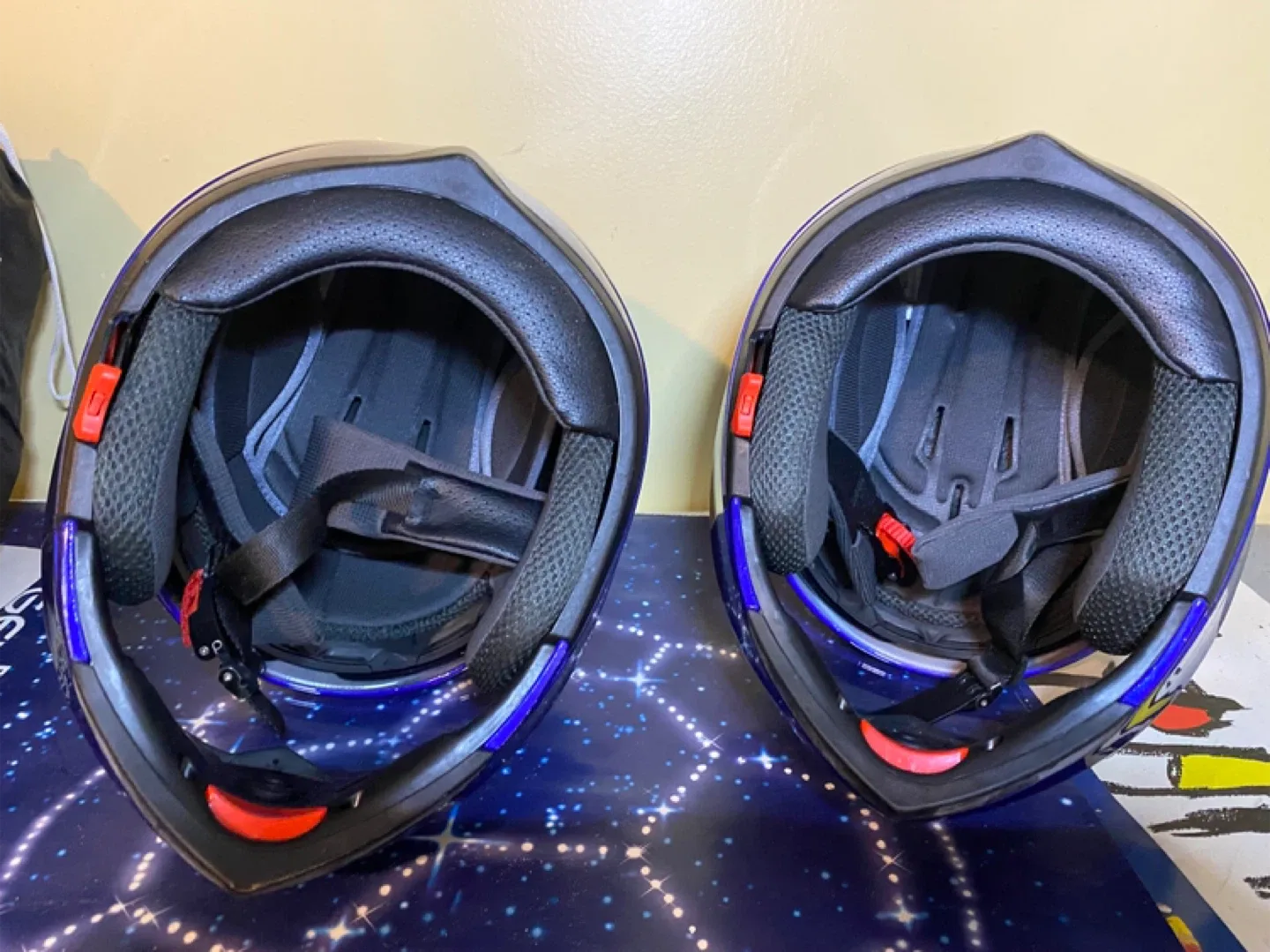 YOAI Blue Motorcycle Helmet image indicator(5)