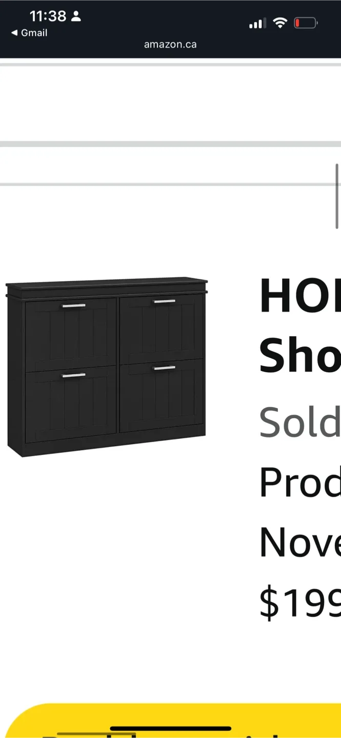 HOME Shoe Cabinet - Black