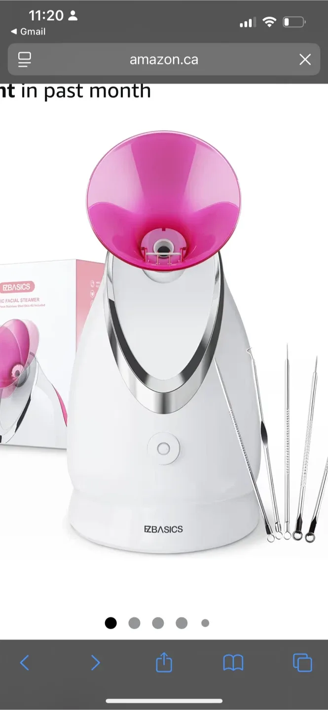 EZBasics Facial Steamer with Blackhead Remover Kit