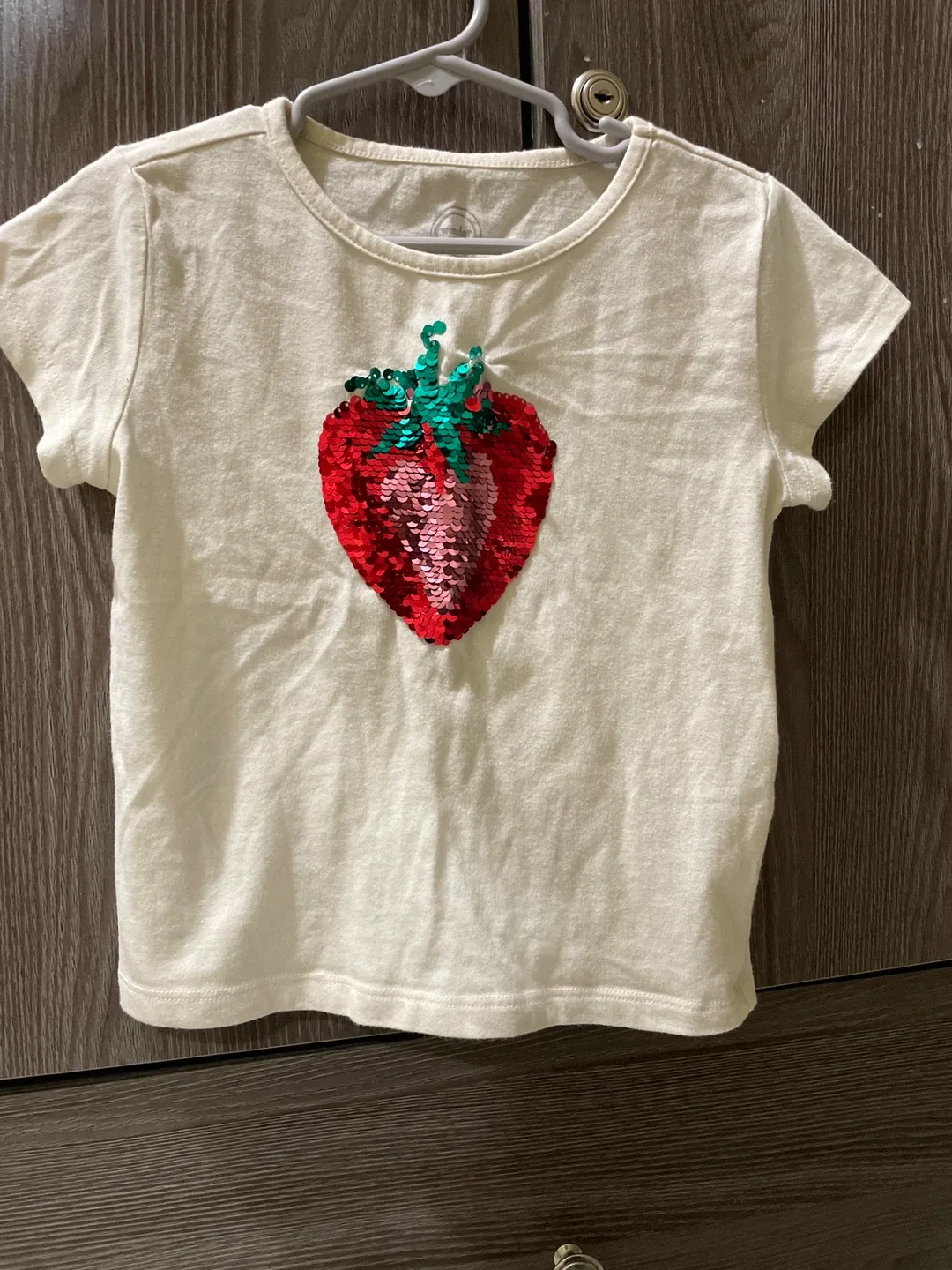 Wonder nation T-Shirt with Strawberry Sequin Design