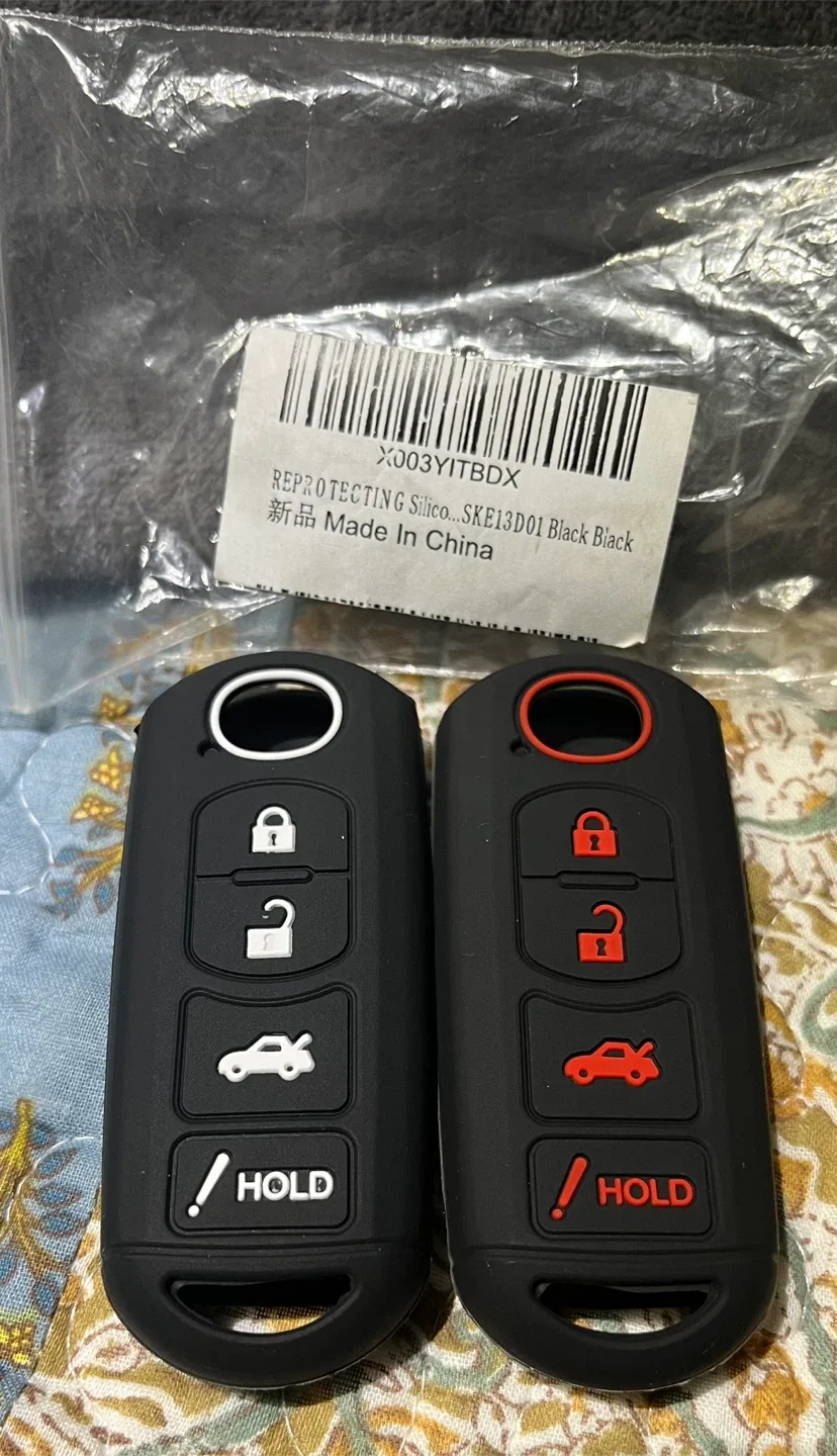New Silicone Car Key Fob Cover - Black