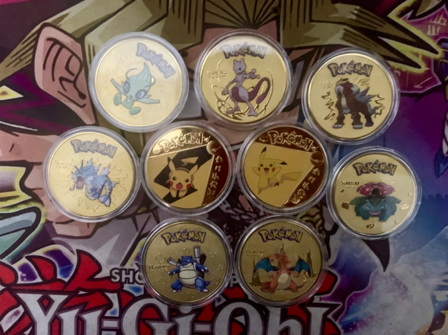 Pokemon Gold Collectable Coins Bundle Charizard Mewtwo Pikachu