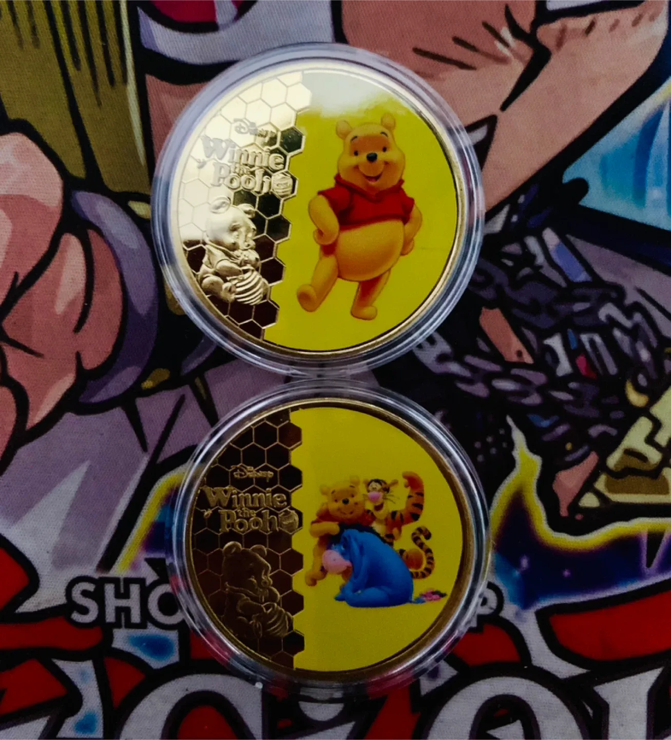 Winnie the Pooh Both Coins Gold Plated