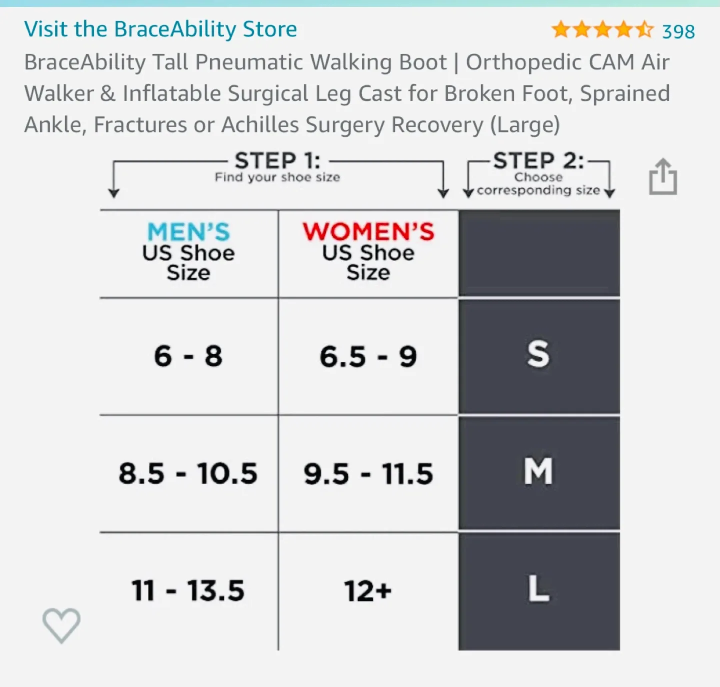 BraceAbility Tall Pneumatic Walking Boot - Large image indicator(5)
