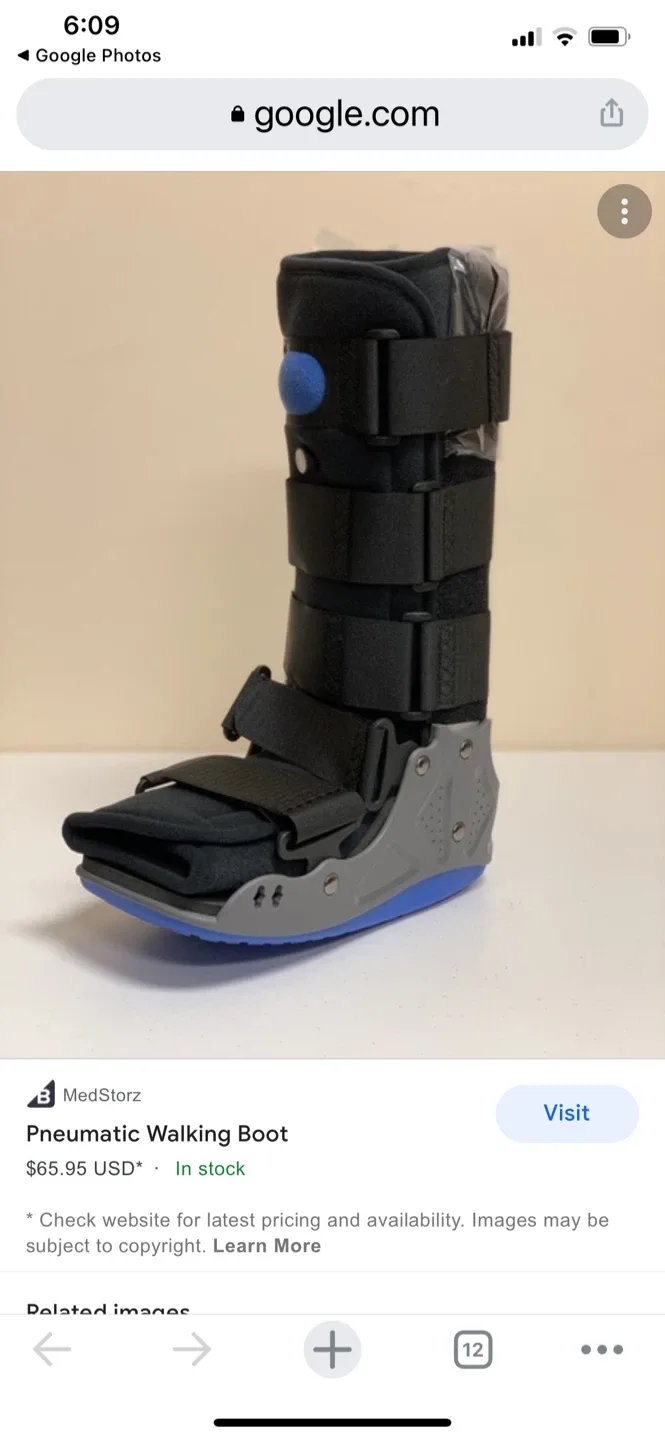 BraceAbility Tall Pneumatic Walking Boot - Large image indicator(7)