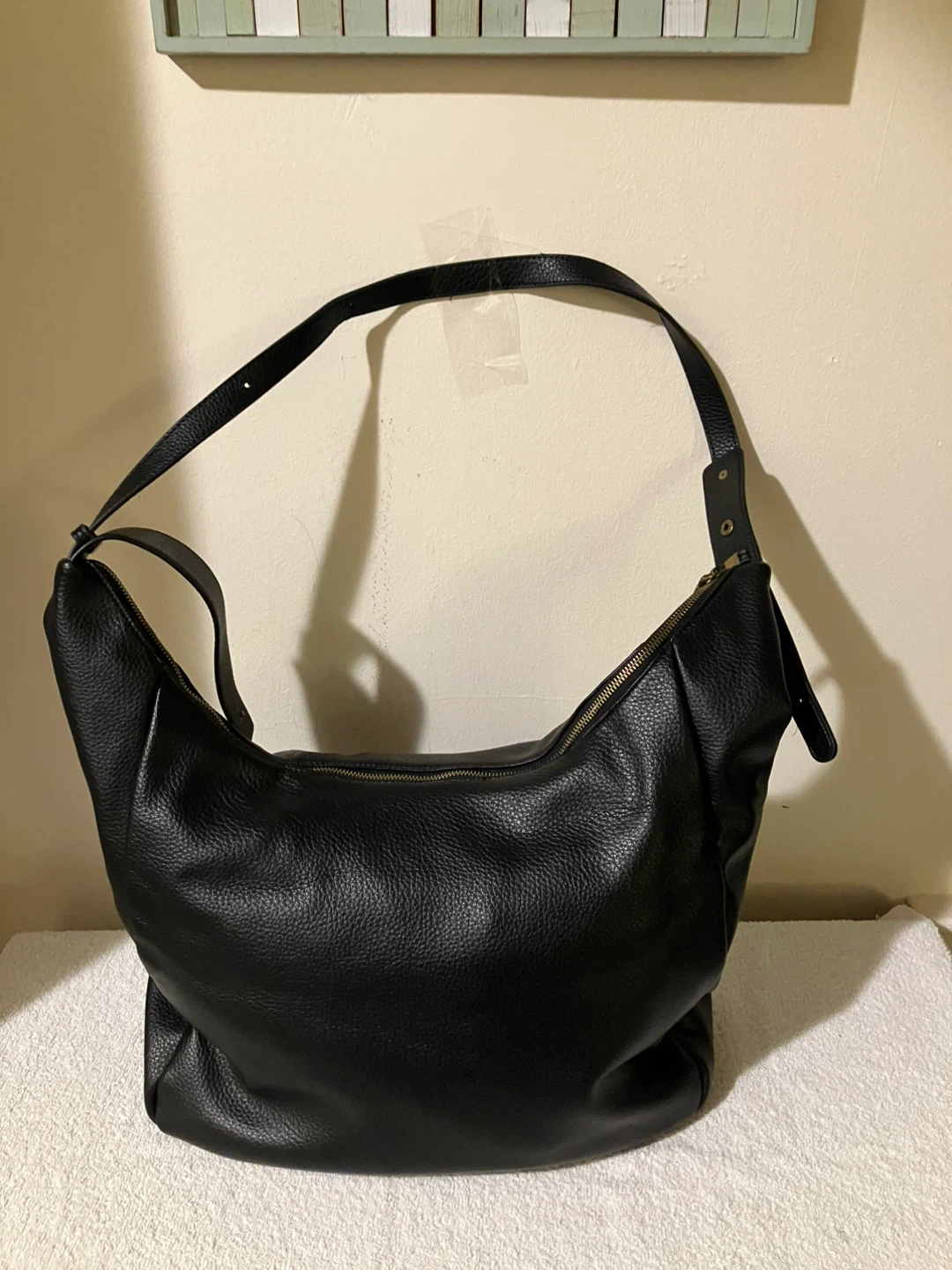 GAP Black Leather Slouchy Bag