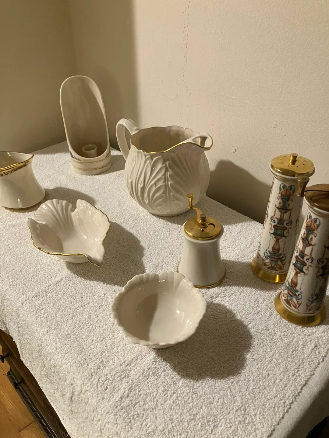 Vintage collection of Lenox Porcelain tableware with 24kt trim