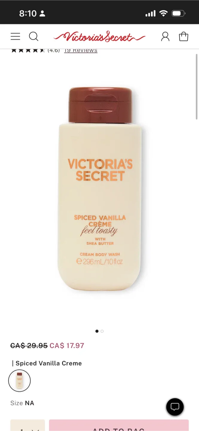 Victoria's Secret Spiced Vanilla Creme Body Wash