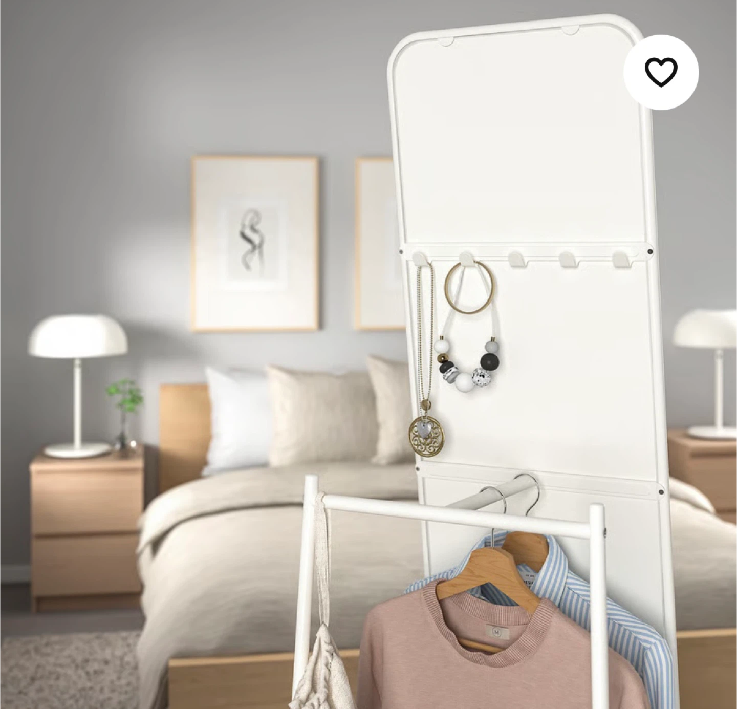 IKEA KNAPPER Standing Mirror - White - photo 3