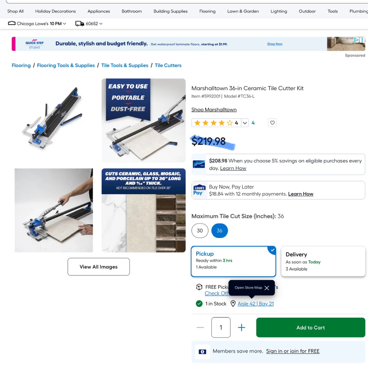 Marshalltown 36-in Ceramic Tile Cutter Kit - photo 3