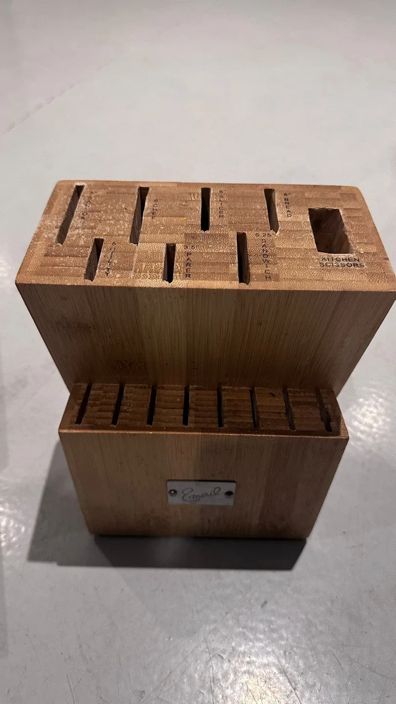 Emeril Bamboo Knife Block
