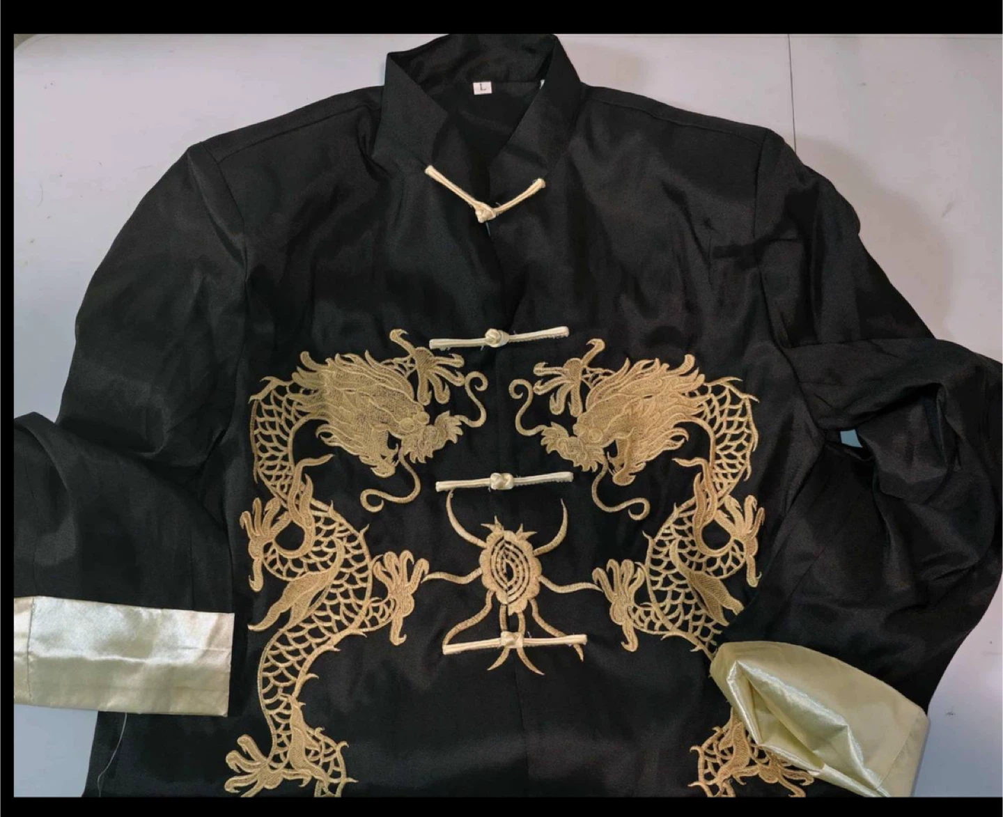 Black Dragon Embroidered Kung Fu Jacket