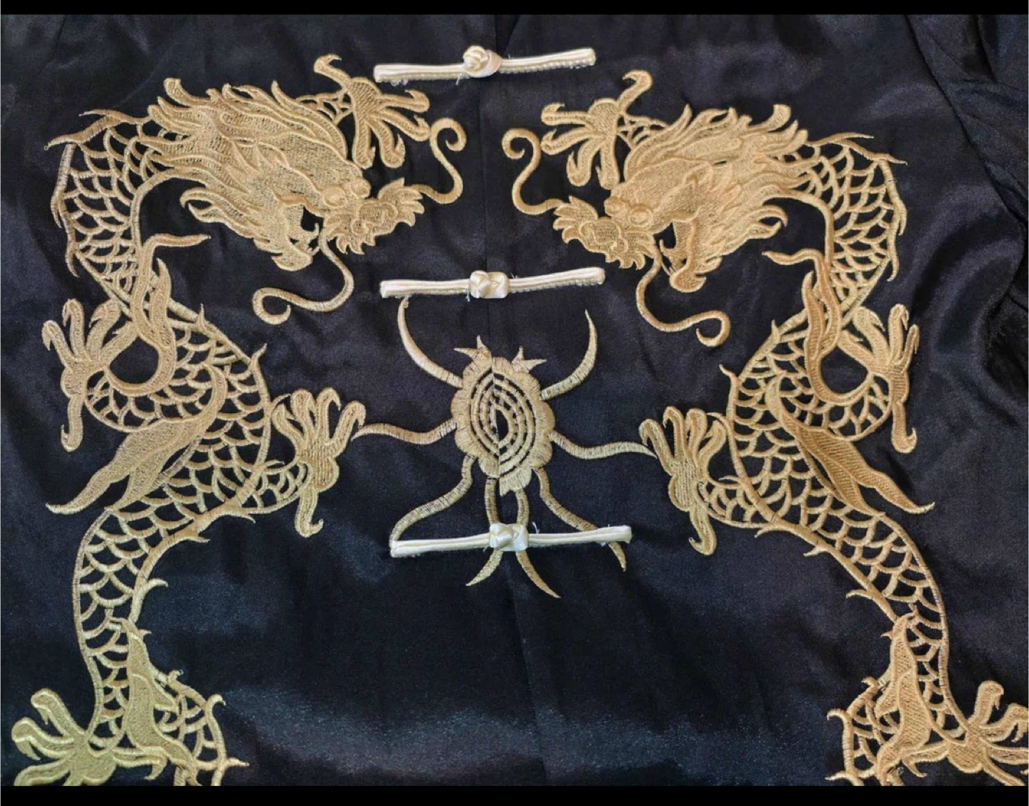Black Dragon Embroidered Kung Fu Jacket - photo 2
