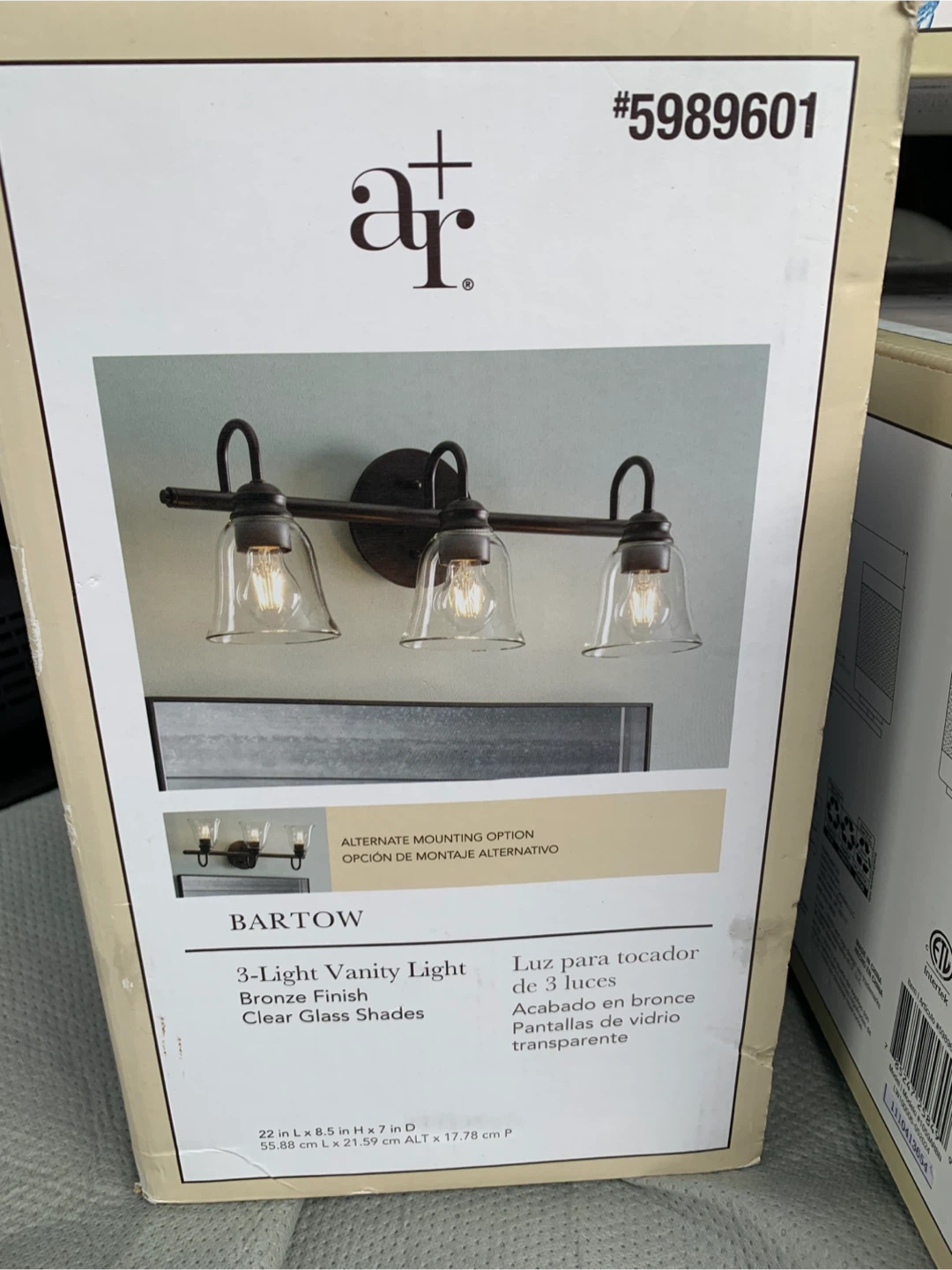 Art+Bartow 3-Light Vanity Light - Bronze Finish