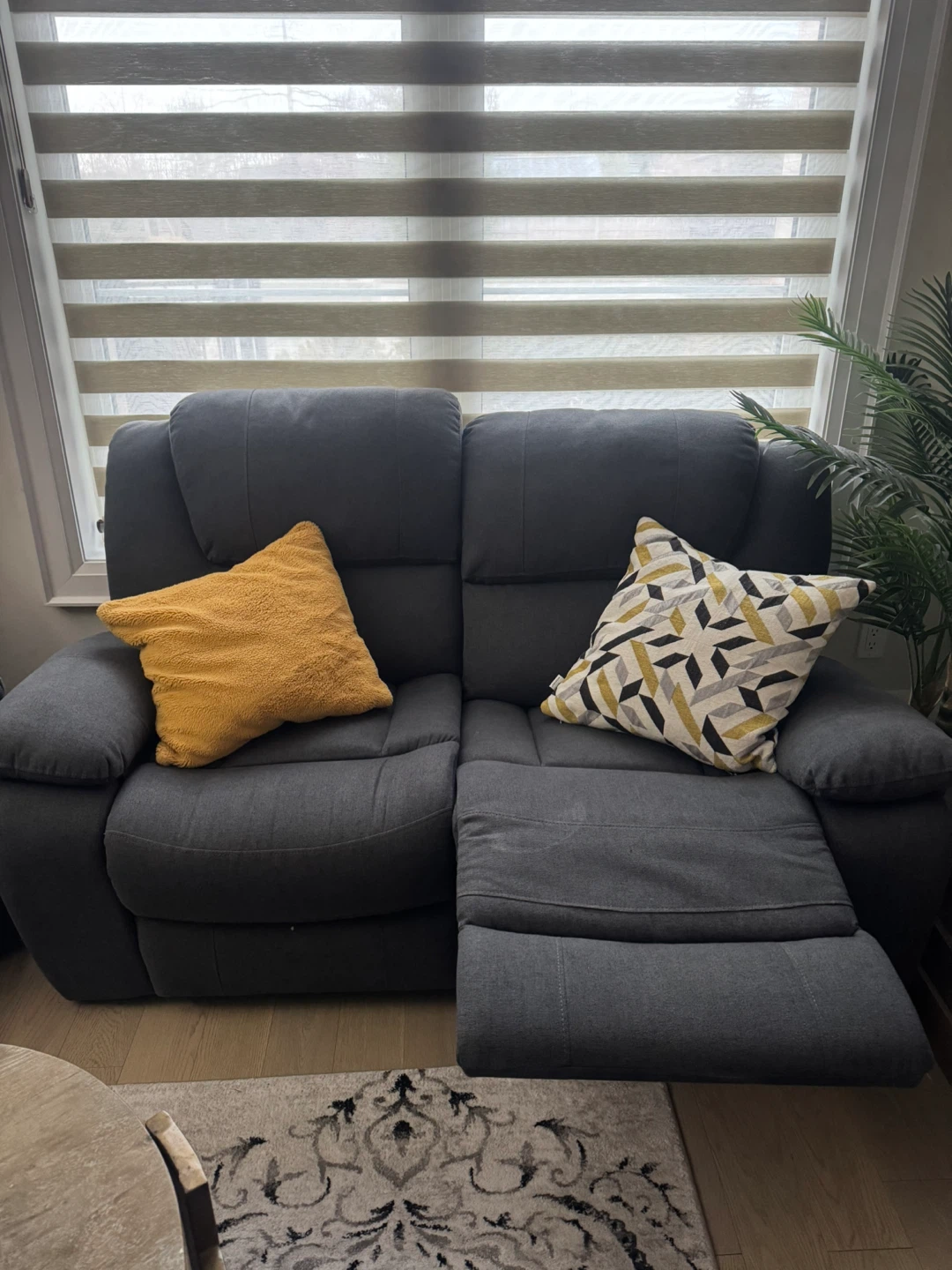 Grey Reclining Loveseat - photo 2