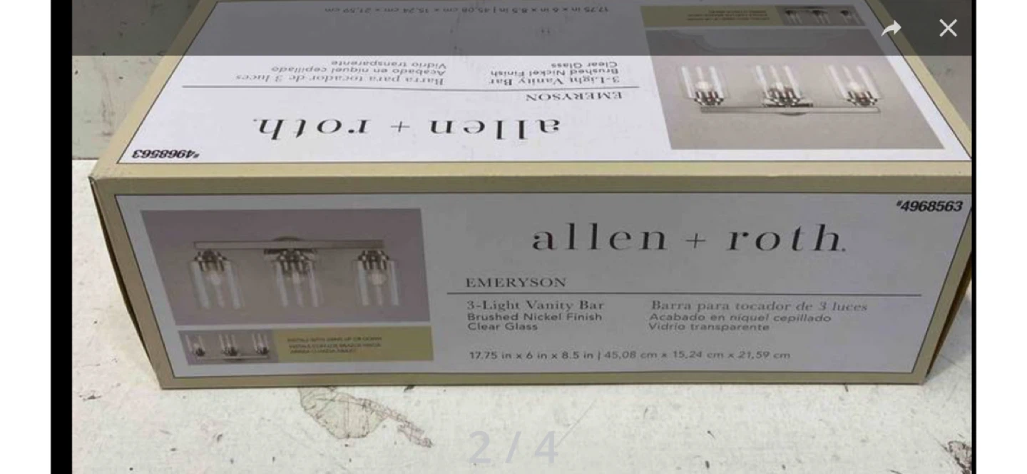 Allen + Roth Emeryson 3-Light Vanity Bar