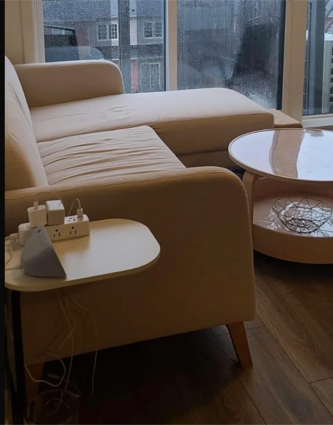 Beige Sectional Sofa with Chaise Lounge image indicator(4)