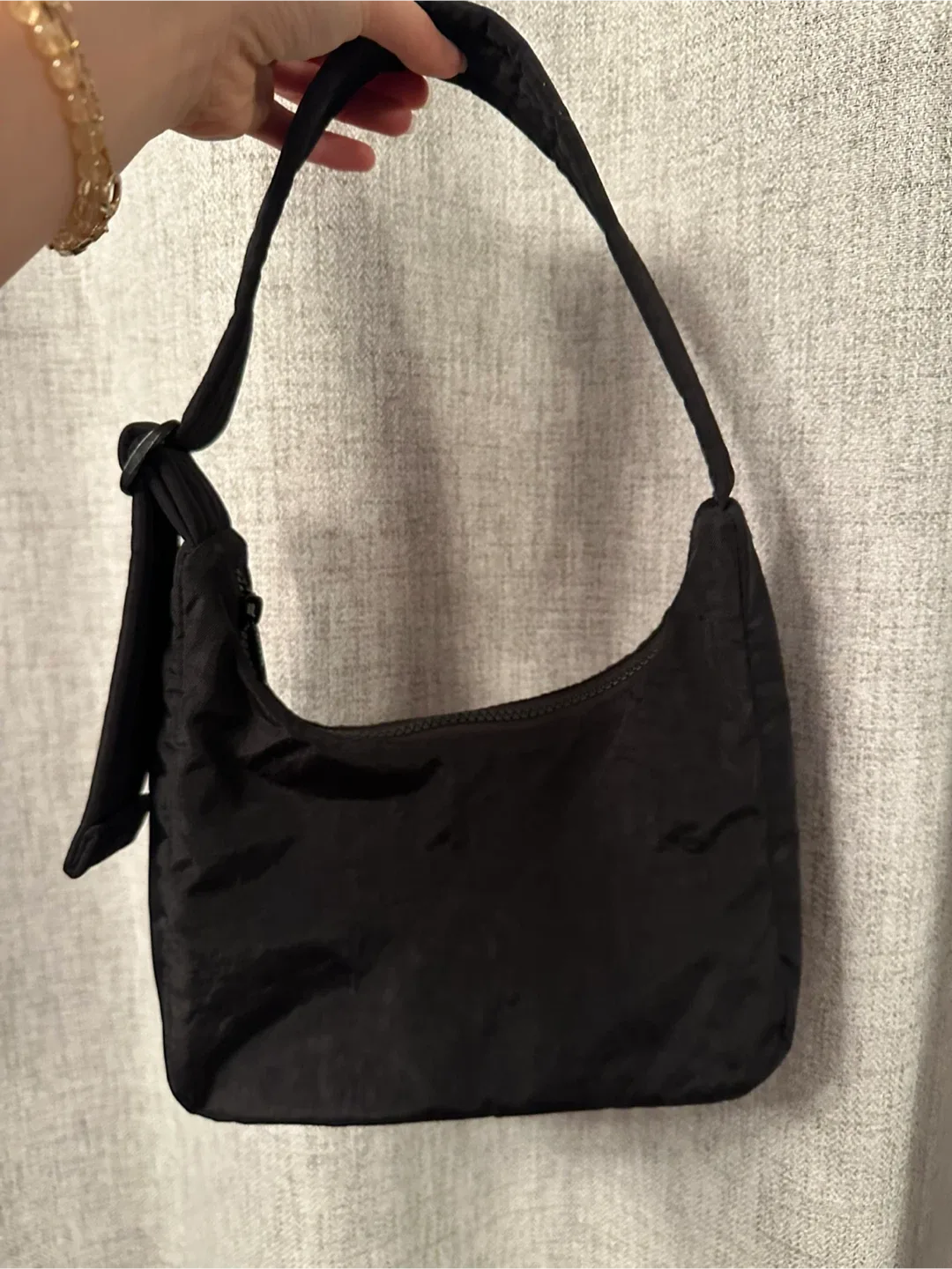 BAGGU Black Nylon Shoulder Bag