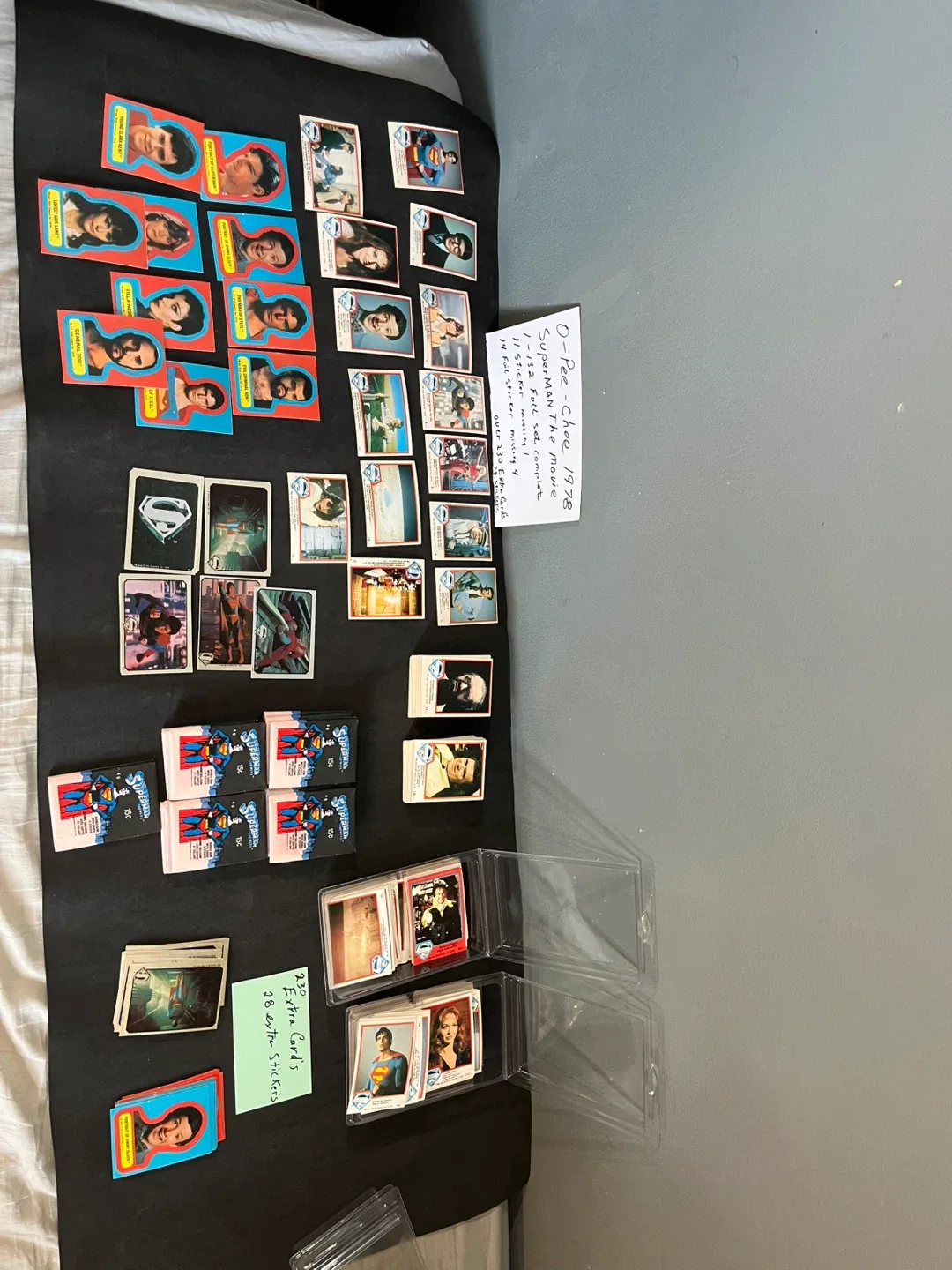 O-Pee-Chee 1978 Superman The Movie Cards & Stickers