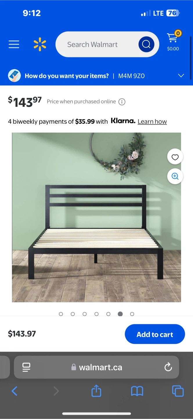 Queen Metal Bed Frame - Black - photo 3