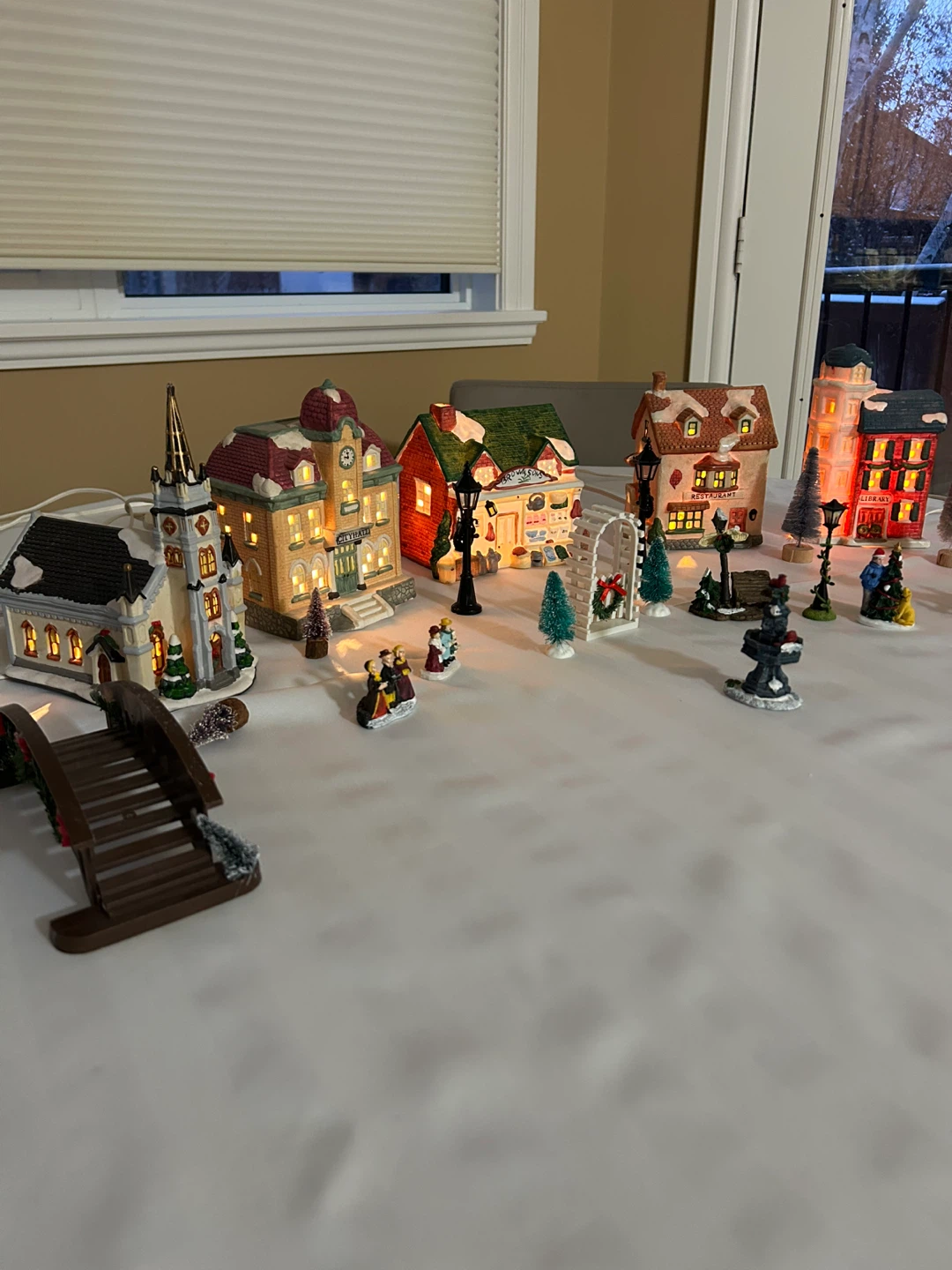 Vintage Ceramic Lighted Christmas Village Collection