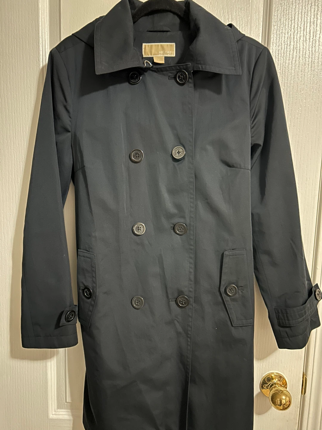 Michael Michael Kors navy blue Hooded Raincoat - Size L - photo 3