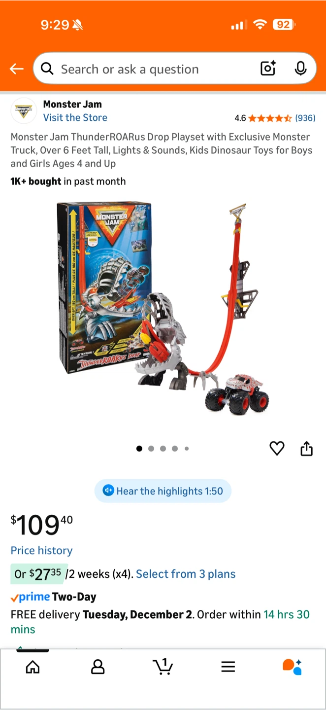 Monster Jam ThunderROARus Drop Playset - photo 4
