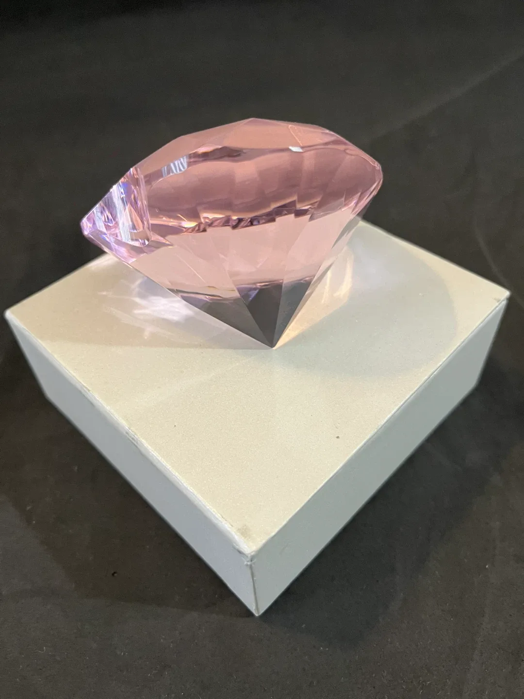 Pink Crystal Heart Paperweight image indicator(3)