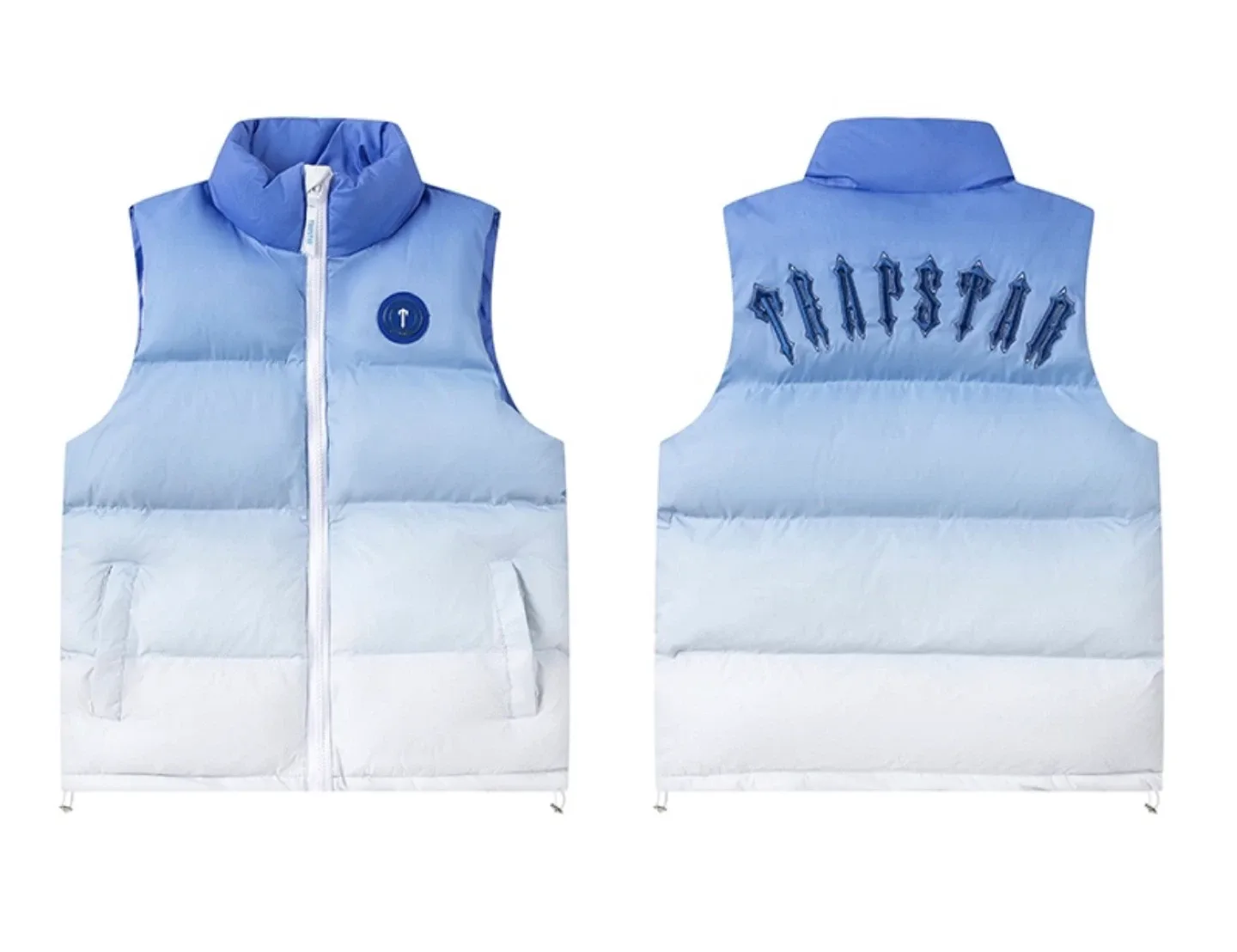 Trapstar Puffer Vest - Blue to White Ombre