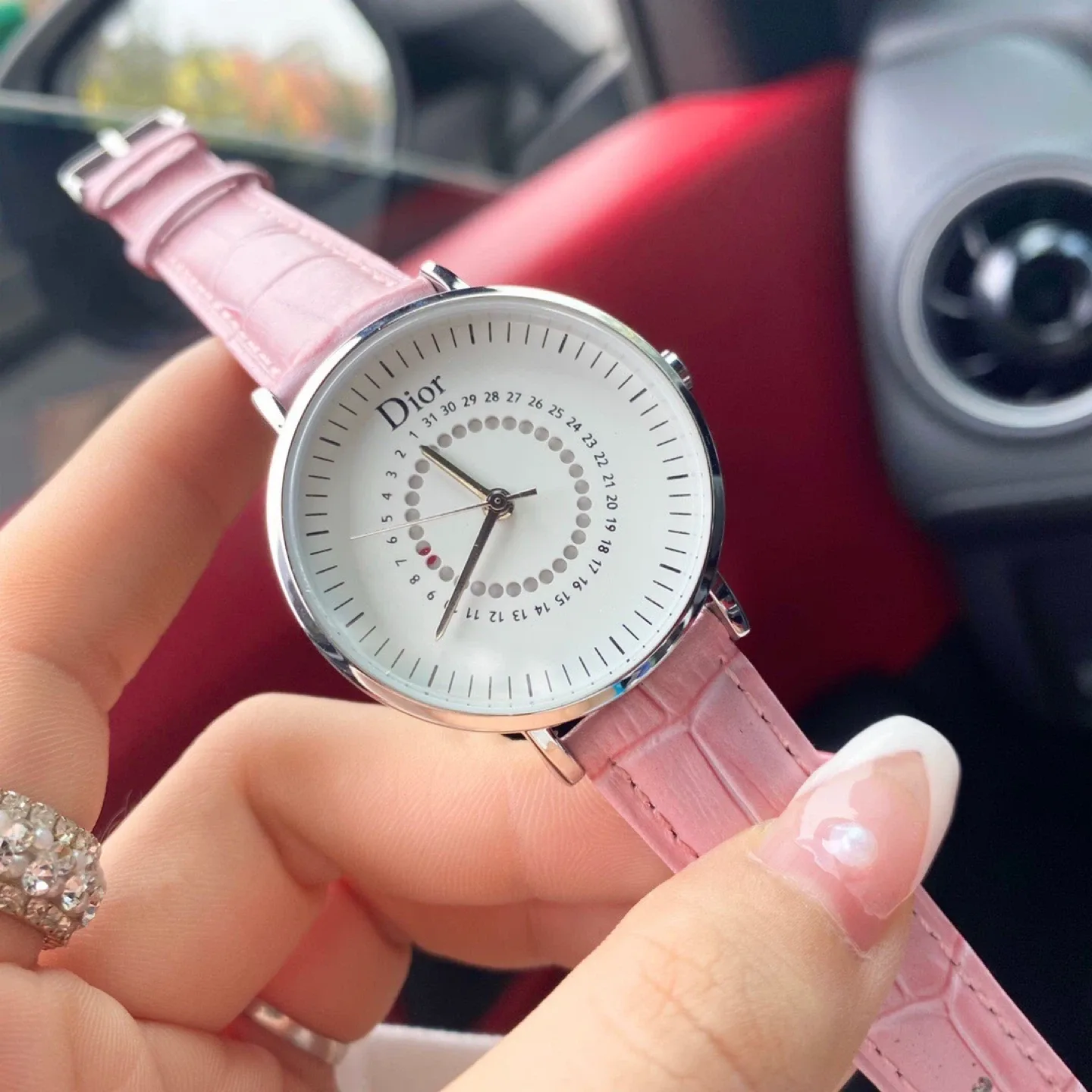 Dior Watch with Coloured Leather Straps