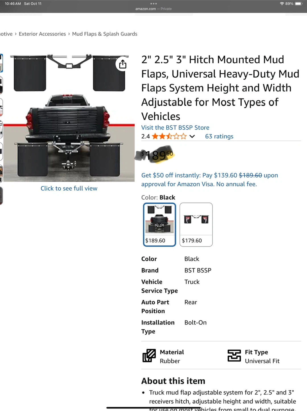BST BSSP Hitch Mounted Mud Flaps - Truck - photo 3