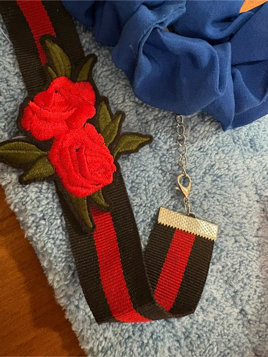 Rose Appliqué Ribbon Choker